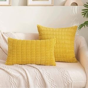 50 x 50 yellow pillow cases covers